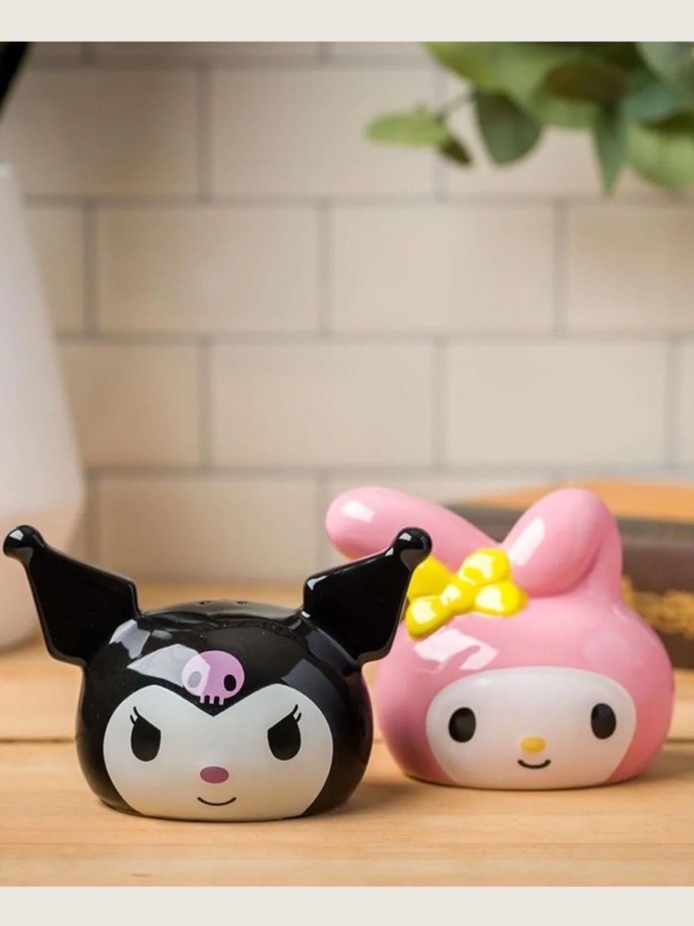 Set of 3 Sanrio My Melody & Kuromi Ceramic Salt and Pepper Shaker Set